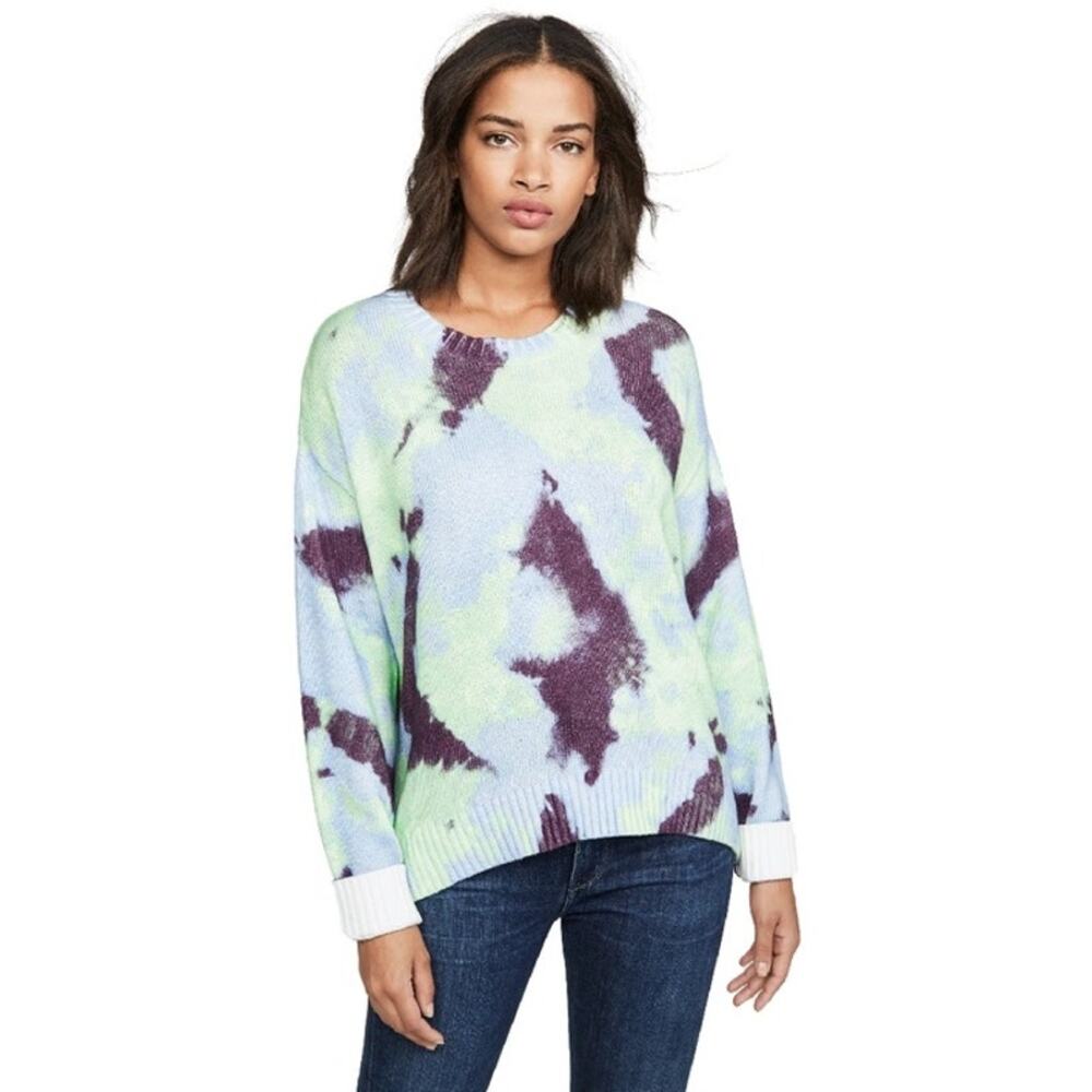 TORY SPORT Cotton Tie Dye Sweater In Ace Blue‎ Tie Dye size small